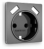 Накладка для розетки с заземлением и со шторками и 2хUSB type A Ambrella Volt ALFA AP6590 100_100_2306701
