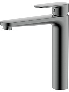 AQ1804BGM НИКА смеситель для раковины высокий 190 без донного клапана, оружейная сталь 500_191_3225330