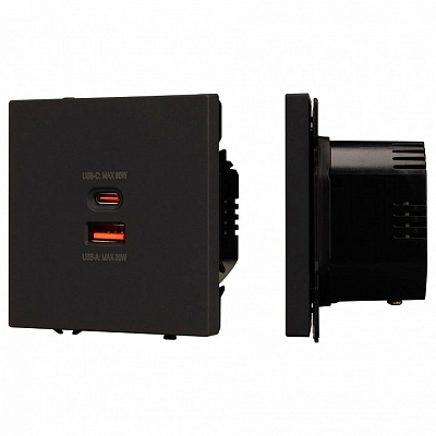 Розетка 2хUSB type A и C без рамки Arlight SCT 054317 400_400_1603161