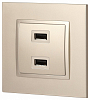 Розетка 2хUSB type A без рамки Эра Эра Elegance 14-4110-04 100_100_2400894