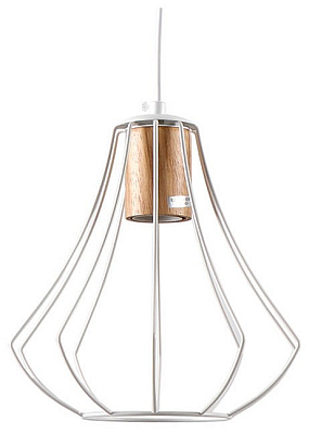 Подвесной светильник Imex MD.9052 MD.9052-1-P-WH+WOOD 400_400_3114147