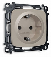 Розетка с заземлением и со шторкой, без рамки Ambrella Volt OMEGA MO367010 500_191_2307250