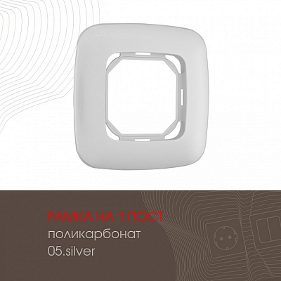 Рамка на 1 пост Arte Milano am-505.05 505.05-1.silver 400_400_2181860