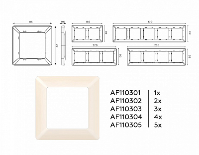 Рамка на 5 постов Ambrella Volt ALFA AF110305 400_400_2183405