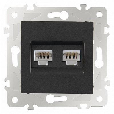 Розетка Ethernet RJ-45 без рамки Arte Milano am-203 203.45-2.black 400_400_2166679