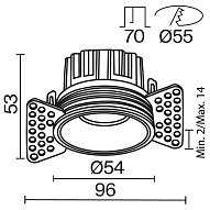 Встраиваемый светильник Technical DL058-7W3K-TRS-BS 500_191_2438362