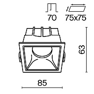 Встраиваемый светильник Technical DL043-01-15W3K-D-SQ-W 500_191_2438255