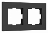 Рамка на 2 поста Werkel Slab (черный софт) W0022908 100_100_2130723