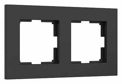 Рамка на 2 поста Werkel Slab (черный софт) W0022908 400_400_2130723
