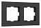 Рамка на 2 поста Werkel Slab (черный софт) W0022908