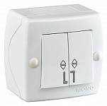 Выключатель проходной двухклавишный Mono Electric Octans IP20 104-010101-111 250_100_Array