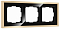 Рамка на 3 поста Werkel Baguette (черный/латунь) W0032852