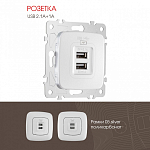 Розетка USB, без рамки Arte Milano am-205 205.46-1.silver 250_100_2167137