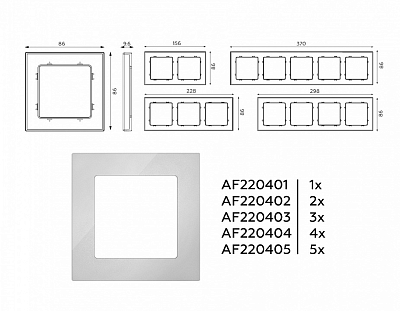 Рамка на 3 поста Ambrella Volt ALFA AF220403 400_400_2183814