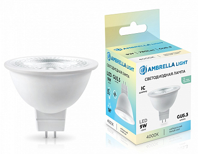Лампа светодиодная Ambrella Light MR16 GU5.3 9Вт 4000K 170904 400_400_2030151