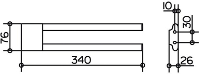 11519010000 EDITION 400 Полотенцедержатель двойной 340 мм, хром 400_400_1435695