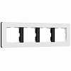 Рамка на 4 поста Werkel Split (белый/черный, soft-touch) W0043068 100_100_2131191