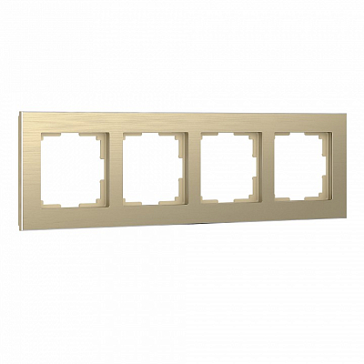 Рамка на 4 поста Werkel Aluminium (шампань) W0041711 400_400_2128315