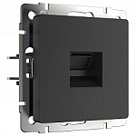 Розетка Ethernet RJ-45 без рамки Werkel черный матовый W1181008 250_100_Array