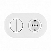 Блок с розеткой и выключателем Arte Milano SET08-2 SET08-2-40-1-30-2 white 100_100_2306010