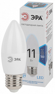 Лампа светодиодная Эра Стандарт E27 11Вт 4000K LED B35-11W-840-E27 400_400_2474039