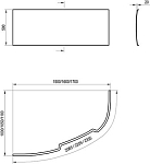 Ванна ASYMMETRIC 160x105 L белая 250_100_2419083