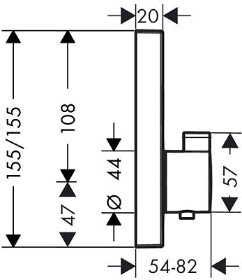 15763000S Set HG Select термостатический смеситель для душа (15763000+01800180) 400_400_1436629