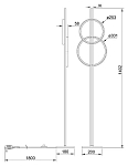 Торшер Arte Lamp Fluido A3913PN-24BK 250_100_1825768