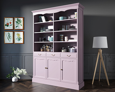 Двухсекционный шкаф Leontina Lavanda для посуды арт ST9330/3L 400_400_1933700