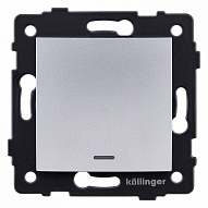 Выключатель одноклавишный с подсветкой без рамки Kollinger  REA-R-002GY 500_191_3123672