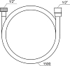 Душевой шланг 150 см, SatinFlex 913.23 черный 100_100_2733299