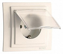 Розетка с заземлением с крышкой Mono Electric Larissa 103-010121-118 500_191_2301733