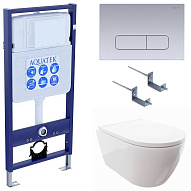 SET AQUATEK ПОЛАРИС (рама AQUATEK Standard INS-0000012+унитаз ПОЛАРИС AQ0700-00 с тонким сиденьем soft-close+ крепеж KKI-0000002 +панель KDI-0000014) 500_191_3226913