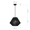 SLE6025-403-01 Светильник подвесной черный/черный E27 1*40W СЕННА 100_100_2954553