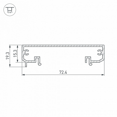 Крепеж Arlight KLUS-POWER-W70-BASE-2000 ANOD 019883 400_400_2132068