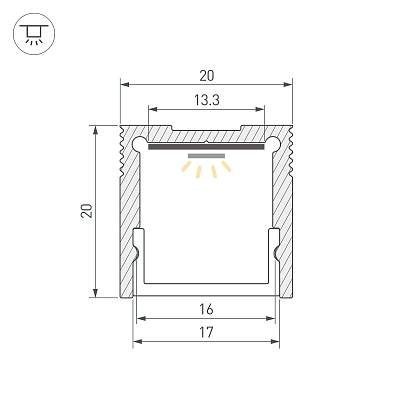 Профиль накладной Arlight SLIM 061370 400_400_3095904