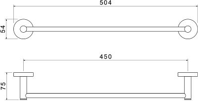 AQ4120CR ЕВРОПА полотенцедержатель 450 мм 400_400_2412357