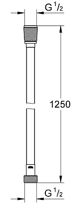 28362KF1 Silverflex Душевой шланг пластик, 1250 мм, макс. давление до 5 бар, фантомный чёрный 400_400_1439324