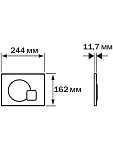 KDI-0000070(QC-1) Панель смыва Оружейная сталь матовая (клавиши круг/квадрат), 162*244 мм 250_100_2415534
