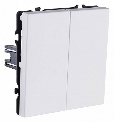 Выключатель проходной двухклавишный без рамки Kollinger Eclipse EC-005WH 400_400_3106845