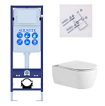 Set AQUATEK ЕВРОПА New-017 3в1 (рама AQUATEK INS-0000017+крепление KKI-0000002 + унитаз AQ1106L-00+тонкое сиденье с механиз) 250_100_2416898