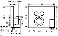 15765000S Set HG ShowerSelect термостатический смеситель (15765000+01800180) 250_100_1436640