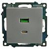 Розетка 2хUSB type A и C без рамки Stekker Катрин 50054 100_100_2301238
