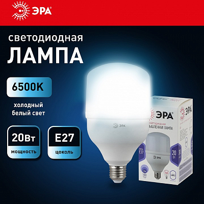Лампа светодиодная Эра  E27 20Вт 6500K LED POWER T80-20W-6500-E27 400_400_2473579