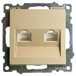 Розетка двойная Ethernet RJ-45 без рамки Stekker Катрин 50009 250_100_2160954