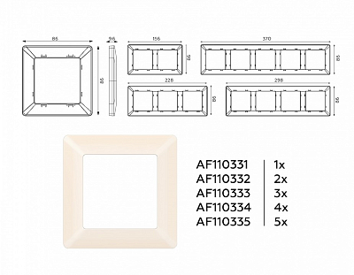 Рамка на 5 постов Ambrella Volt ALFA AF110335 400_400_2183431