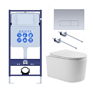 SET AQUATEK МИЯ 4в1 (рама AQUATEK Standard INS-0000012+ крепеж KKI-0000002+клавиша KDI-0000014+унитаз МИЯ AQ2004-00 с тонким сиденьем soft-close 500_191_3226883