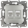 Розетка двойная Ethernet RJ-45 без рамки Эра Эра 12 12-3108-03 100_100_2393874