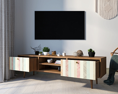 Комод "Berber" с нишей низкий под TV принт 45 арт BB49/Print_45 400_400_1937990