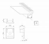 Заглушка для профиля с отверстием Elektrostandard ZLL ZLL-2-ALP025 250_100_2124425